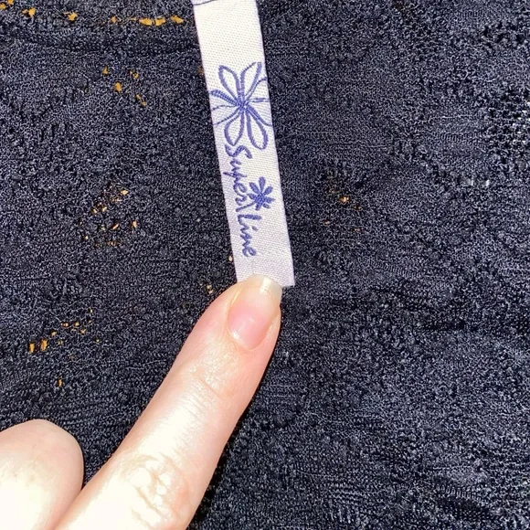 Sheer Black Lace Peplum Top - Picture 6 of 10